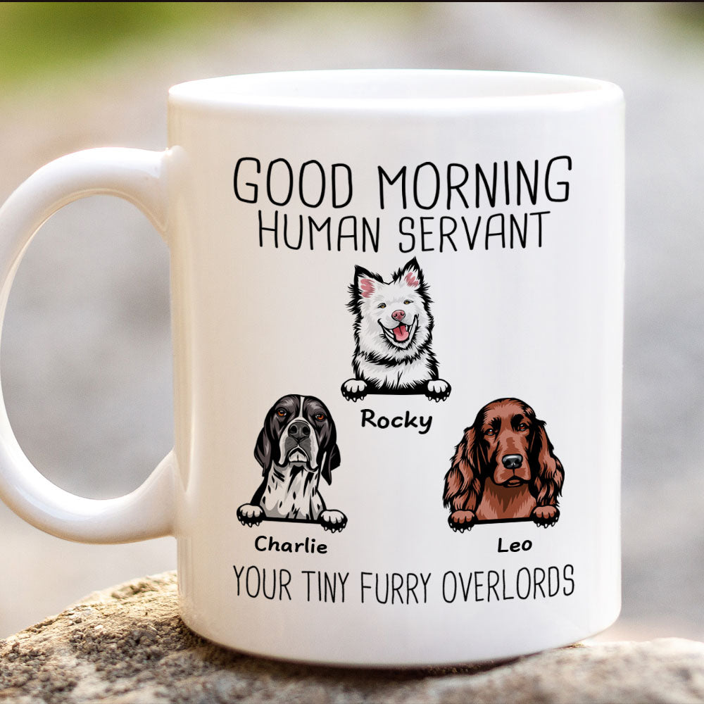 Good morning human servant - Personalized Mug AO