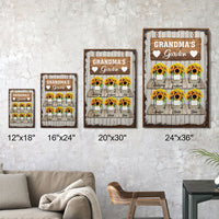 Thumbnail for Grandma's Sunflower Garden Gifts, Personalized Canvas Wall Art AK