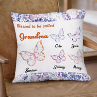 Thumbnail for Blessed To Be Called Grandma Butterflies Personalized Pillow AD