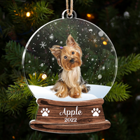Thumbnail for Custom Photo Snowball Pet & Family Printed Acrylic Ornament, Gift For Dog Lovers, Christmas Gift AC