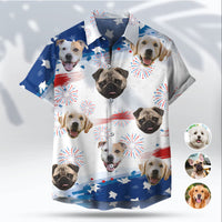 Thumbnail for Independence Day Dog Face - Hawaiian Shirt AI