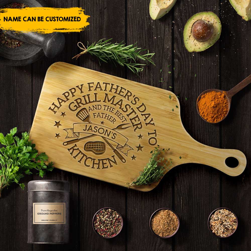 GRILLMASTER Personalized Bamboo Cutting Board