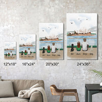 Thumbnail for Family Canvas Statue of liberty & Eiffel Tower Print Gifts For The Whole Family AK