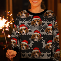 Thumbnail for I Love My Pet Photo Ugly Christmas Sweatshirt, All-Over-Print Sweatshirt AB