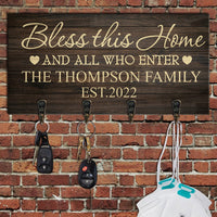 Thumbnail for Home Sweet Home - Custom Key Hanger with Family Name AA