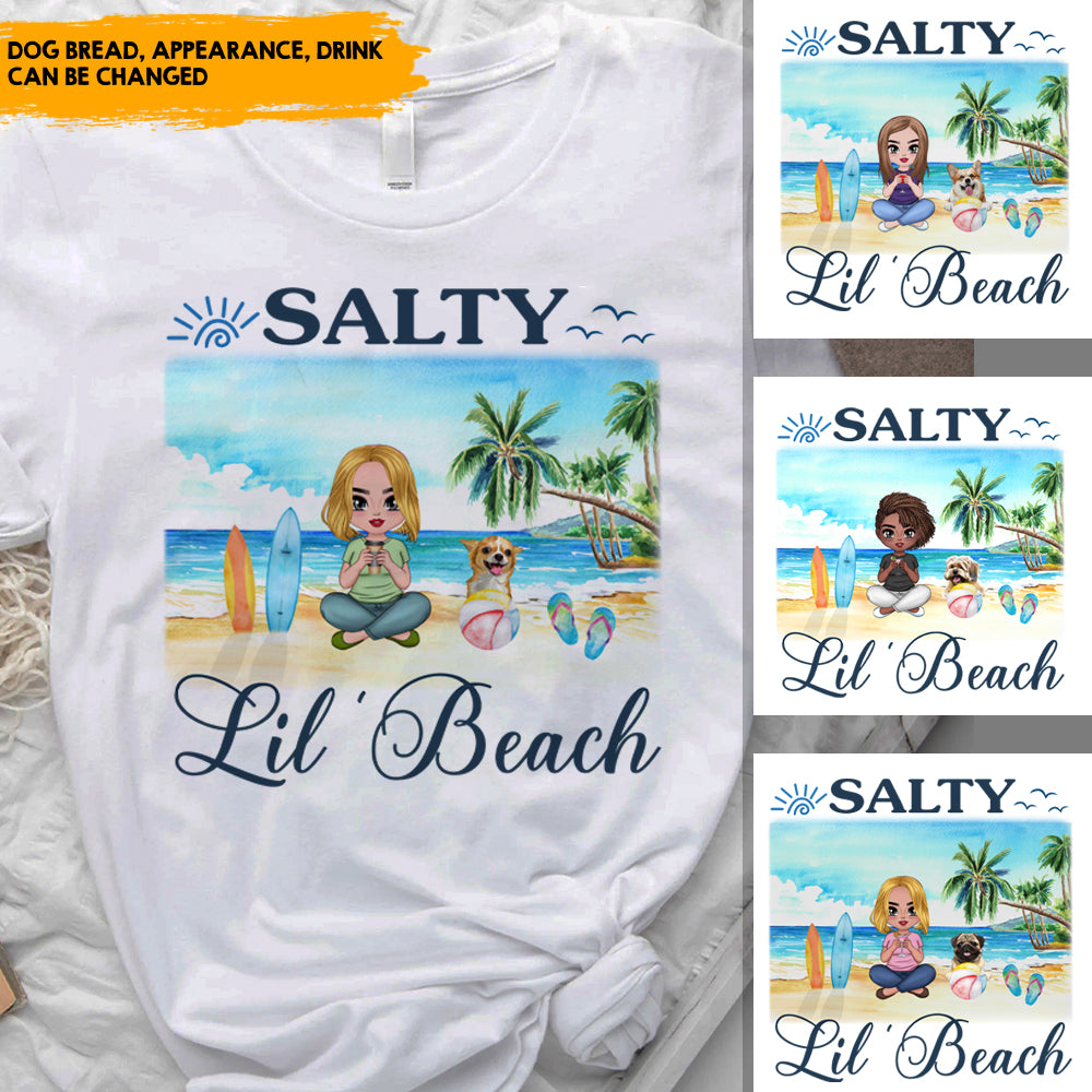 Salty Lil Beach - Customized T Shirt CustomCat