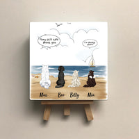 Thumbnail for Personalized Pet Memorial Square Stone Album-Dog Cat Loss Gifts-Pet Bereavement Gift-DOG & CAT-Beach AZ