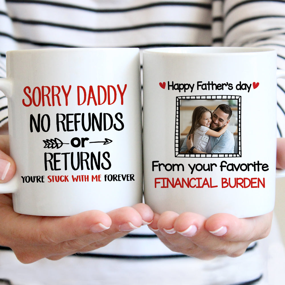 No Refunds Or Returns - Personalized white mug AO