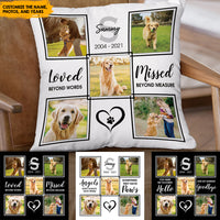 Thumbnail for Pet Memorial Loved Beyond Words - Personalized Pillow AD