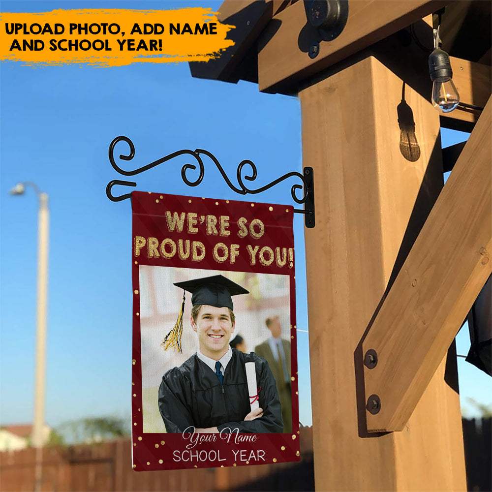Congrats Grad, Graduation Gift - Personalized Garden Flag AD