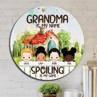Thumbnail for Grandkids Spoiled Here, Gift For Mother's Day, Grandma - Customized Door Sign Z