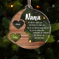 Thumbnail for I Love You Mom Grandma Christmas For Mother Layered Wood Acrylic Ornament, Customized Holiday Ornament AE