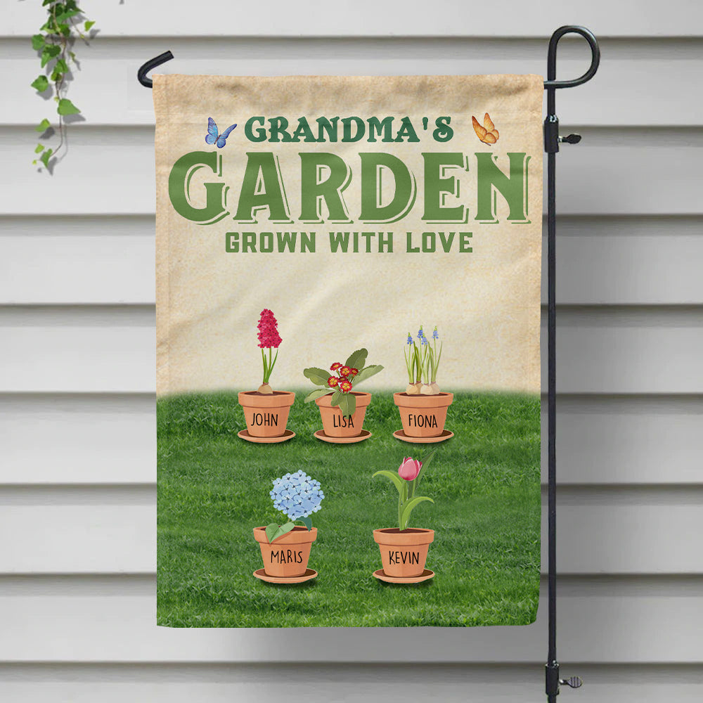 Grandma Garden of Love - Personalized Flag AD
