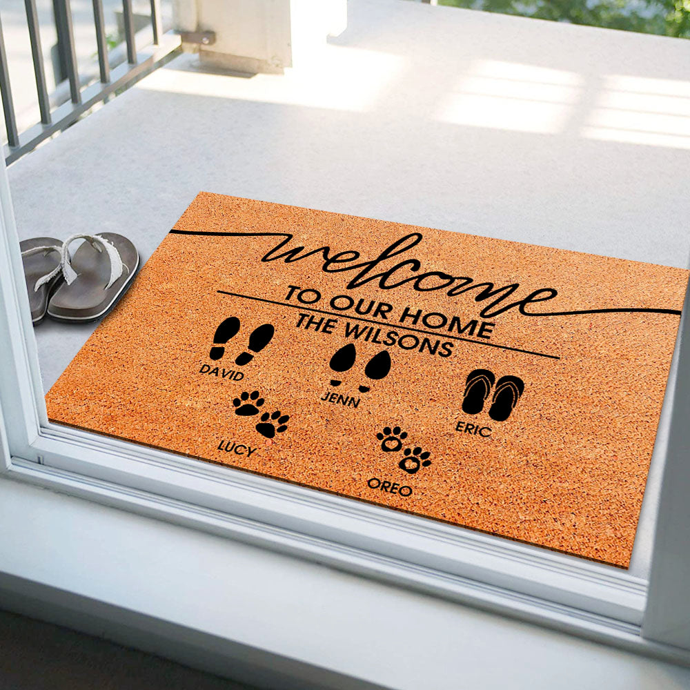 Foot Print Family - Personalized Doormat AB