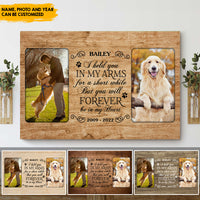 Thumbnail for I held you in my arms - Personalized Pet Photo Canvas AK