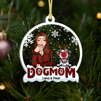 Thumbnail for Personalized Dog Mom Christmas Printed Acrylic Ornament, Gift For Dog Lover AE