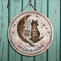 Thumbnail for I Love You To The Moon And Back, Wood Circle Sign For Home Decor Z