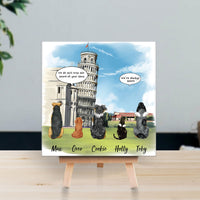 Thumbnail for Personalized Pet Memorial Square Stone Album-Dog Cat Loss Gifts-Pet Bereavement Gift-DOG & CAT-Pisa Tower AZ