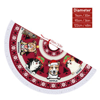Thumbnail for Personalized Dog Cat Xmas Tree Skirt Christmas Gift Decor, Gift For Pet Lovers AB
