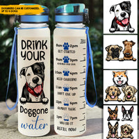 Thumbnail for DRINK YOUR DOGGONE WATER - Custom Water Tracker Bottle AA