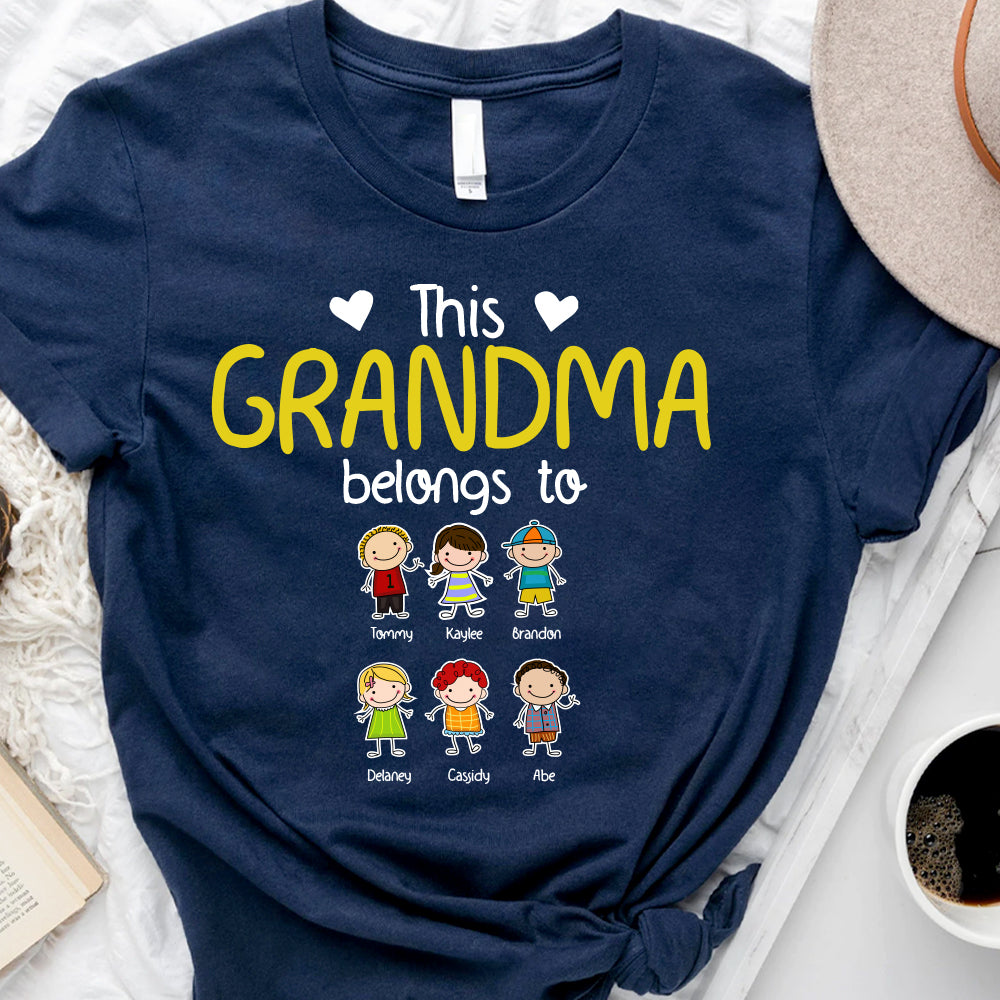This Grandma Belongs To Personalized Shirt Custom Kid Name Mothers Day CustomCat