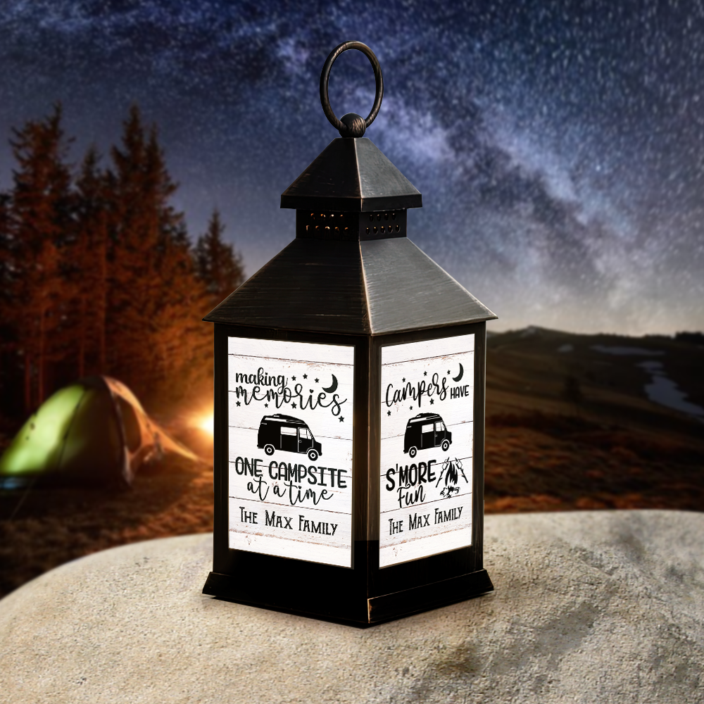 Custom Making Memories One Campsite Camping Lantern II, Gift For Camper JonxiFon