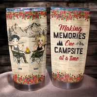 Thumbnail for Personalized Making Memories At Campsite Steel Tumbler, Gift For Camping Couple AA