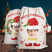 Thumbnail for Custom Face Photo Baby Claus Family Christmas Bag, Christmas Gift AB