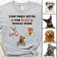 Thumbnail for Some Things Just Fill Your Heart - Personalized T-Shirt, Gift For Dog Lovers CustomCat