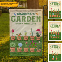 Thumbnail for Grandma Garden of Love - Personalized Flag AD