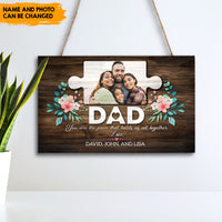 Thumbnail for Dad is the piece - Custom Rectangle Wood Sign A