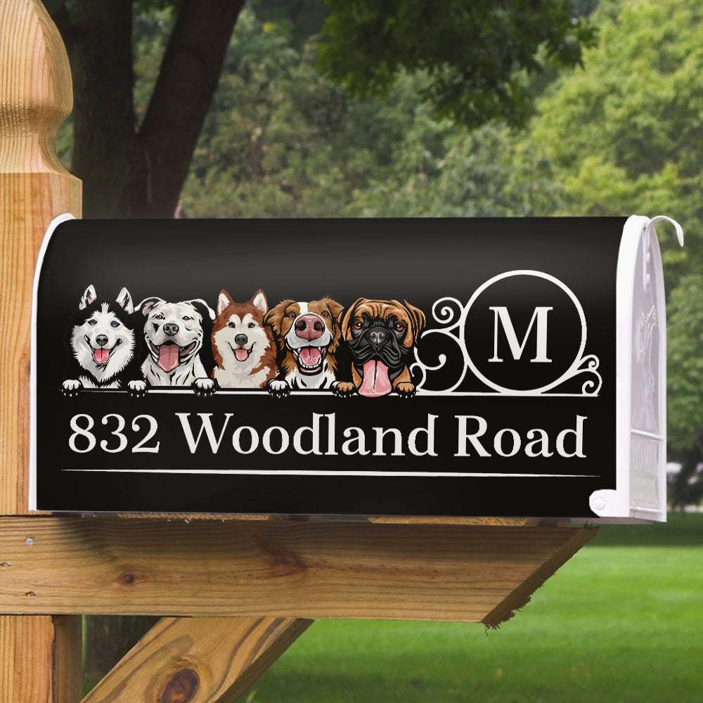 Family Name House Address Magnetic Mailbox Cover, Personalized Mailbox Cover AF