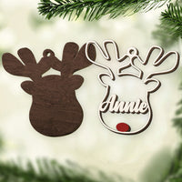 Thumbnail for Reindeer Christmas - Personalized Shaped Ornament - Christmas Gift AE