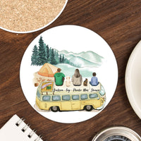Thumbnail for Family Circle Stone Coasters Gifts For The Whole Family - Camping AZ
