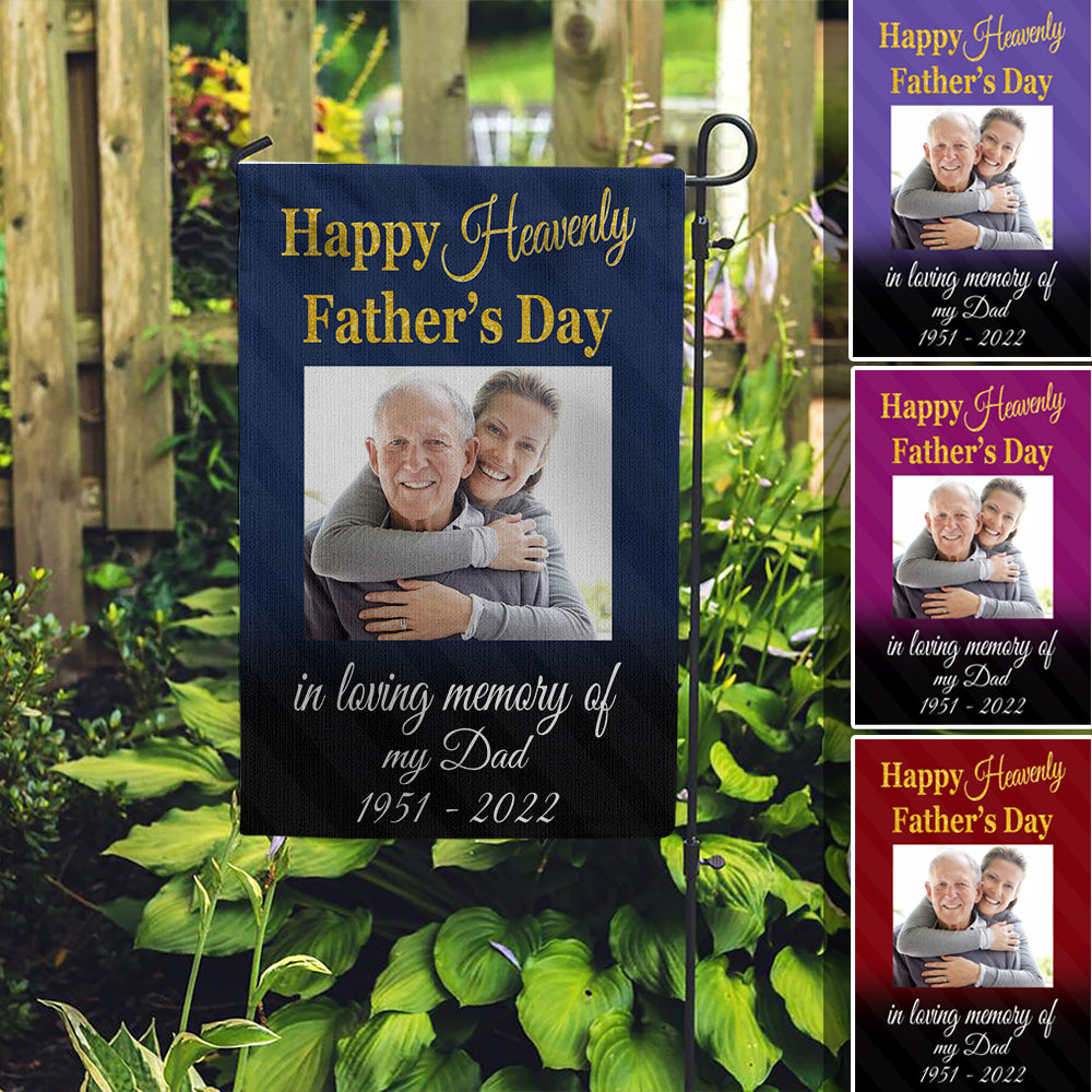 Father's Day Memorial Personalized Garden Flag AD