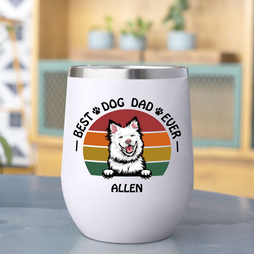 Best Dog Dad Ever 12oz Tumbler, Gift For Dog Lovers AA