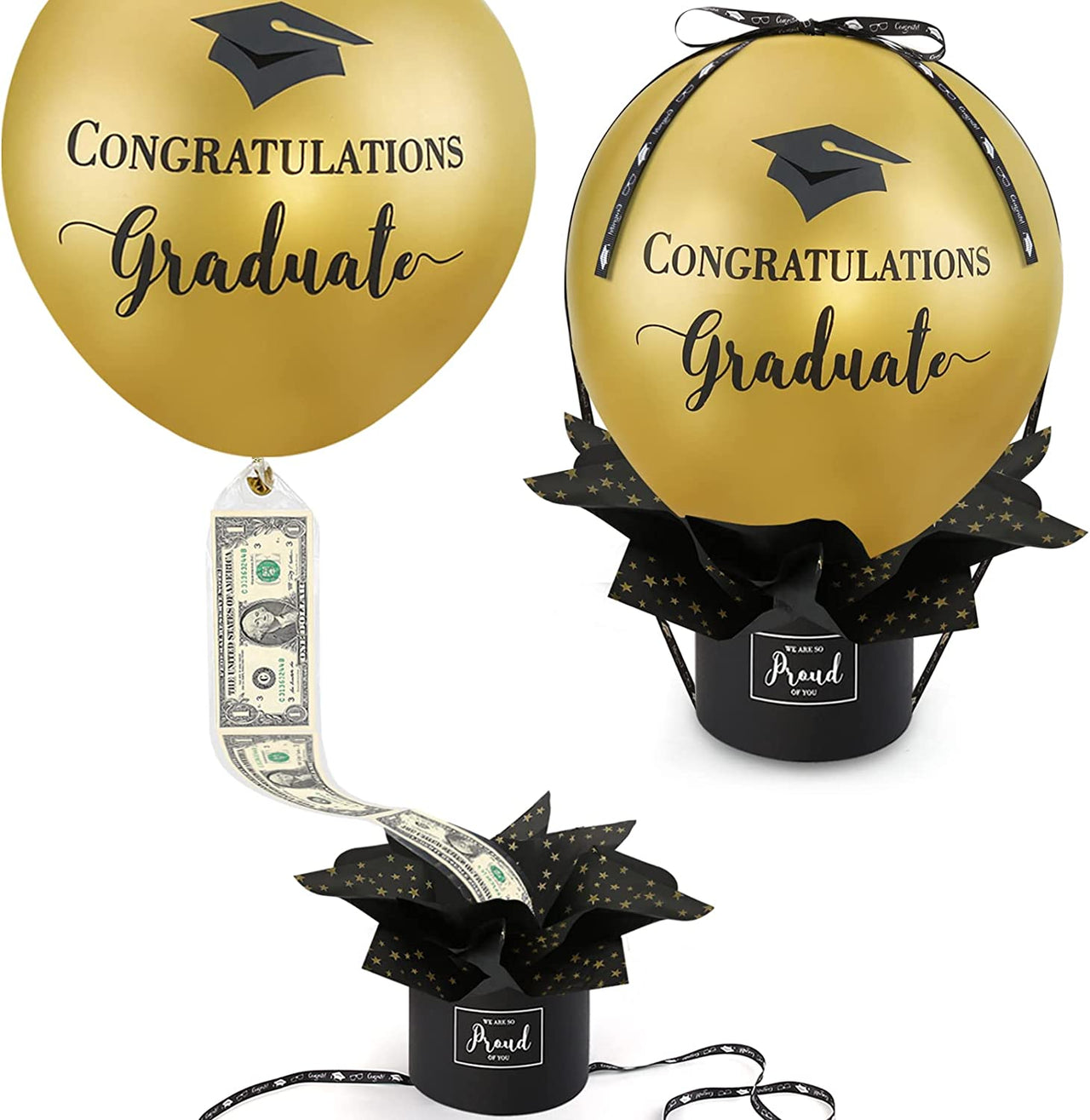 ORIENTAL CHERRY 2023 Graduation Gifts - Pull Money Balloon Box for Cash - Funny Graduation Party Supplies Money Gift Ideas for Boys Girls High School College Class jonxifonuk