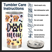Thumbnail for Glitter Dog Mom With Photos Tumbler, Dog Lover Gift AA