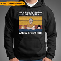 Thumbnail for I'm a Simple Old Man I Like Bourbon Personalized Shirt Custom Kid Name CustomCat