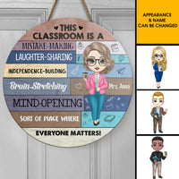 Thumbnail for Everyone Matters Teacher Door Sign, Classroom Welcome Door Hanger Z