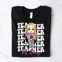 Thumbnail for Personalized Retro Teacher Shirt , Back To School Gift CustomCat