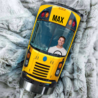Thumbnail for Custom Photo Bus Driver Tumbler, Gift For Bus Driver AA
