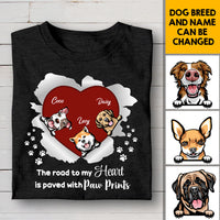 Thumbnail for The Road To My Heart Dog Tshirt/Hoodie, Custom Gift For Dog Dad/Mom CustomCat