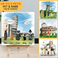 Thumbnail for Personalized Pet Memorial Square Stone Album-Dog Cat Loss Gifts-Pet Bereavement Gift-DOG & CAT-Pisa Tower AZ