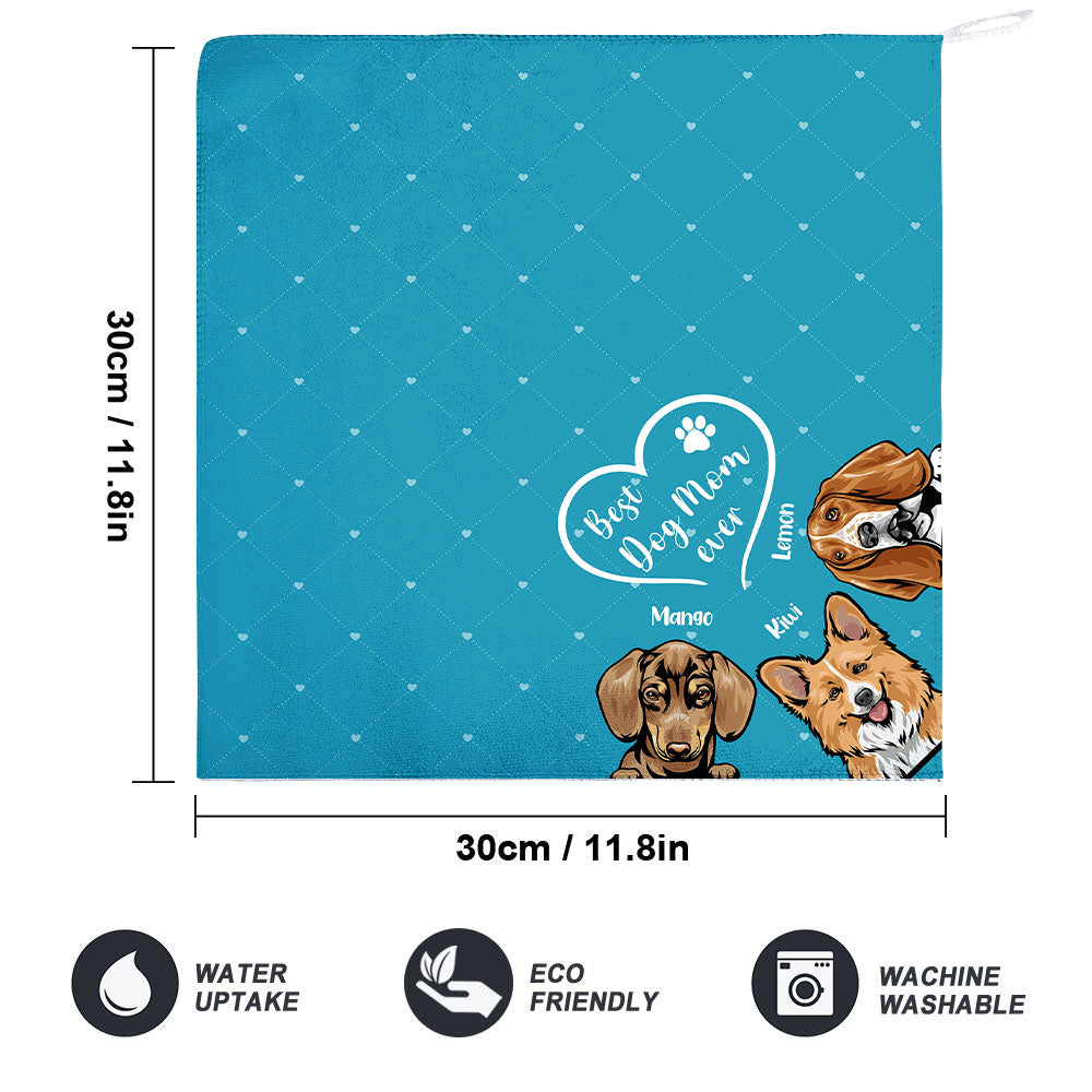 Custom Best Fur Mama Ever Dog Cat Hand Towel, Pet Lover Gift JonxiFon