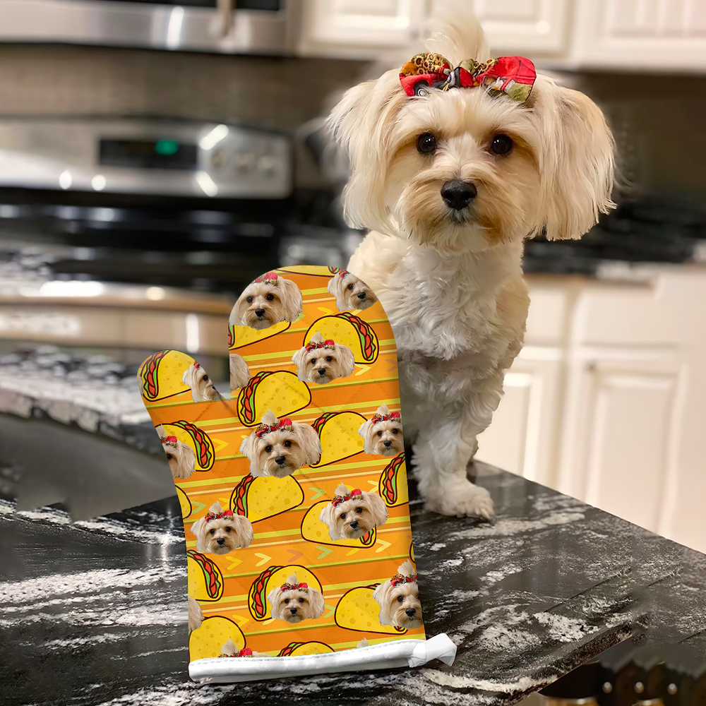Custom Food Is Everything Photo Oven Mitts & Potholder, Pet Lover Gift AI