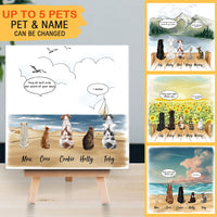 Thumbnail for Personalized Pet Memorial Square Stone Album-Dog Cat Loss Gifts-Pet Bereavement Gift-DOG & CAT-Beach AZ