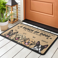 Thumbnail for A Bunch Of Dogs In This House - Personalized Dog Doormat AB