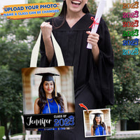 Thumbnail for Personalized Senior 2023 Photo Graduation tote bag, Graduate Gift JonxiFon