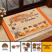 Thumbnail for Personalized Welcome To Grandma's Little Pumpkins Fall Doormat, Grandma Love Gift AB